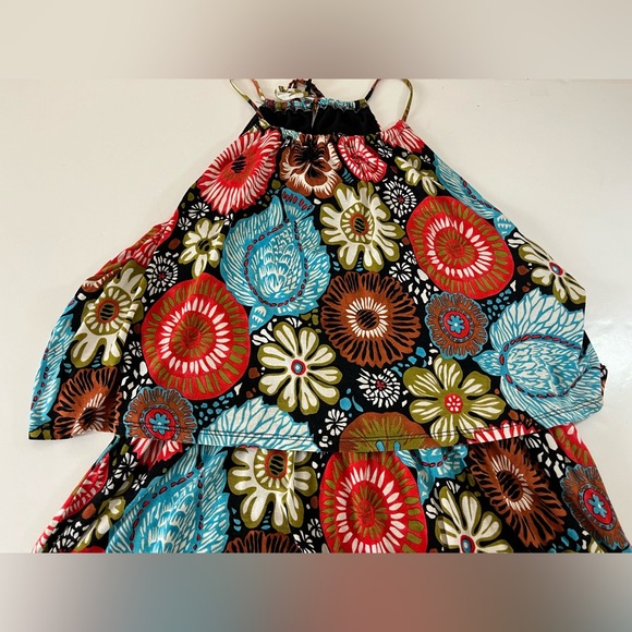 LOFT Beach Bohemian Tiered Halter Neck Dress Size Large - Picture 6 of 11
